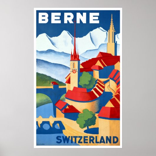  reizen in Berne Zwitserland Poster (Voorkant)