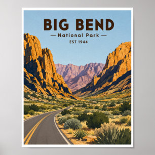 Reizen in Big Bend National Park in het verleden Poster