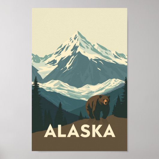 Reizen in de ongerepte wildernis van Alaska Poster (Voorkant)