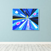Reizen in de ruimte kunst canvas afdruk (Insitu (Houten vloer))