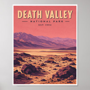 Reizen in Death Valley National Park in vroeger ti Poster