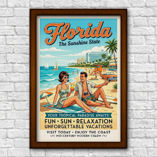 Reizen in Florida in de jaren 60 Poster