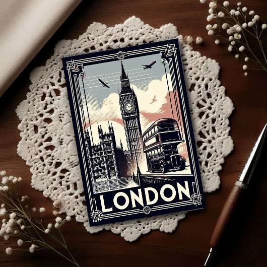 Reizen in het oude Londen Engeland Briefkaart