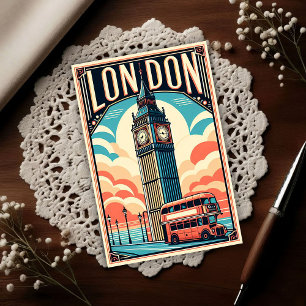 Reizen in het oude Londen, Engeland Briefkaart