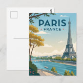 Reizen in het oude Parijs Briefkaart (Voorkant / Achterkant)