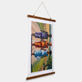 Reizen in het ritme hangend wandkleed (Gebogen)