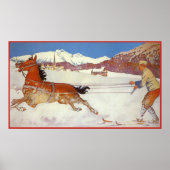 Reizen in het verleden, Winter in Engadin Zwitserl Poster (Voorkant)