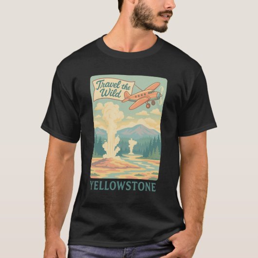 Reizen in het wild - Yellowstone National Park T-shirt (Voorkant)