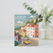 Reizen in Lissabon in oude stijl Briefkaart (Staand voorkant)