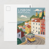 Reizen in Lissabon in oude stijl Briefkaart (Voorkant / Achterkant)
