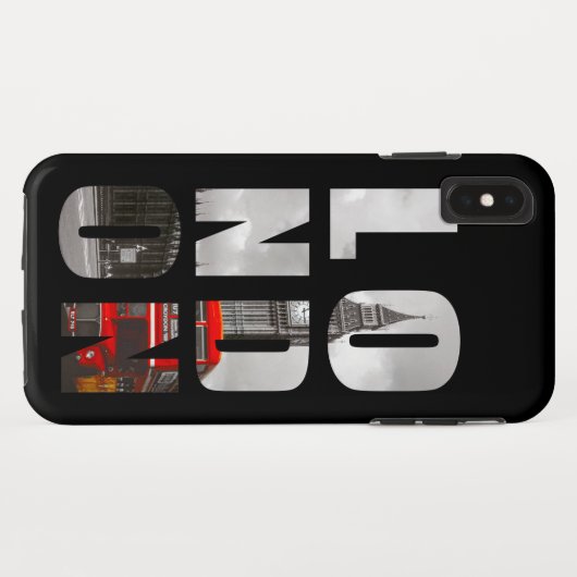Reizen in London City Typografie Case-Mate iPhone Case (Achterkant (horizontaal))