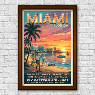 Reizen in Miami, Florida in de jaren 60 Poster