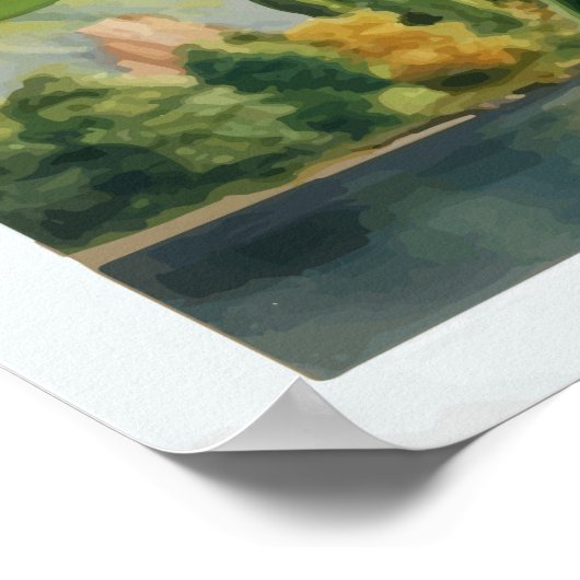  reizen in Montreux Zwitserland Poster (Hoek)