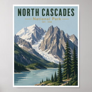 Reizen in North Cascades National Park in vroeger Poster