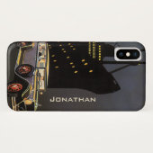 Reizen in oude stijl, cruiseschip en antieke auto Case-Mate iPhone case (Achterkant (horizontaal))