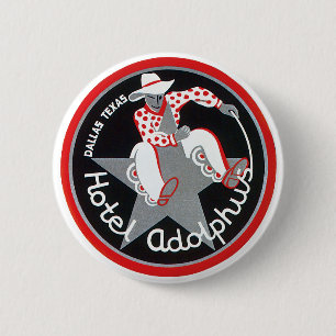 Reizen in oude stijl, Hotel Adolphus in Dallas, Te Ronde Button 5,7 Cm