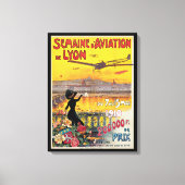 Reizen in oude stijl, luchtvaartvliegtuigen, Lyon, Canvas Afdruk (Voorkant)
