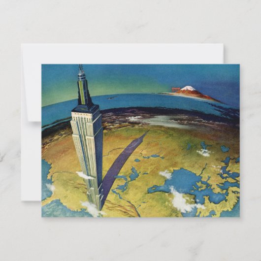 Reizen in oude stijl New York Empire State Buildin (Voorkant)