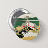 Reizen in Oude Stijl, Open Auto op het Platteland Ronde Button 5,7 Cm (Voorkant /achterkant)