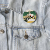 Reizen in Oude Stijl, Open Auto op het Platteland Ronde Button 5,7 Cm (In situ)
