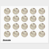 Reizen in oude stijl ronde sticker (Vel)