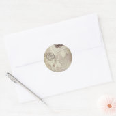 Reizen in oude stijl ronde sticker (Envelop)
