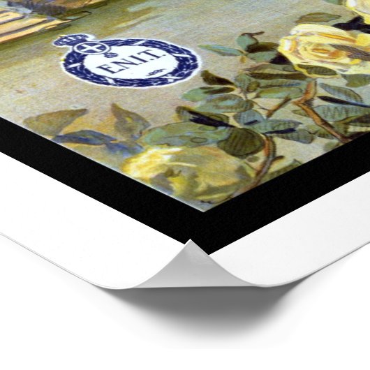 Reizen in oude stijl, San Remo, Italië, Italiaanse Poster (Hoek)