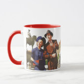 Reizen in Oude Stijl, Toeristen op Vakantie Steden Mok (Links)