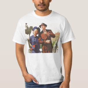 Reizen in Oude Stijl, Toeristen op Vakantie Steden T-shirt