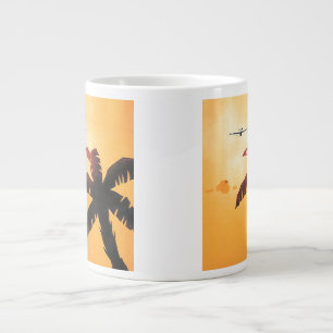 Reizen in oude stijl, vliegtuig boven Hawaiaanse e Grote Koffiekop