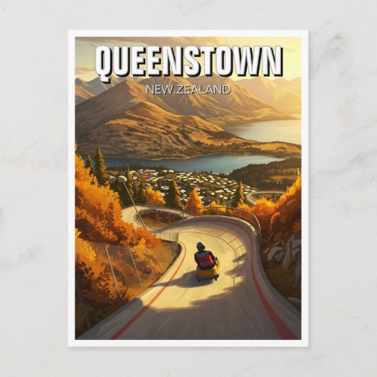 Reizen in Queenstown Nieuw-Zeeland Briefkaart (Voorkant)