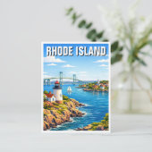 Reizen in Rhode Island Briefkaart (Staand voorkant)