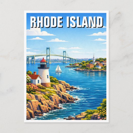 Reizen in Rhode Island Briefkaart (Voorkant)