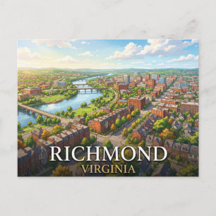Reizen in Richmond Virginia Historisch stadsbeel Briefkaart