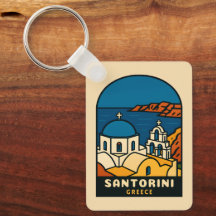 Reizen in Santorini Griekenland Retro Kust