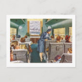 Reizen in stijl, Passagierstrein auto Briefkaart (Voorkant)