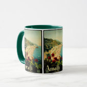 Reizen in stijl, strand Amalfi Italiaanse kust Mok (Voorkant links)