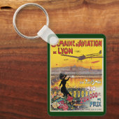 Reizen in stijl, Vliegtuigen Luchtshow, Lyon, Fran Sleutelhanger (Voorkant)