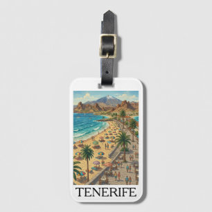 Reizen in Tenerife, Canarische Eilanden, Spanje Bagagelabel