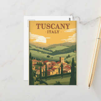Reizen in Toscane Italië Retro Landschap Briefkaart
