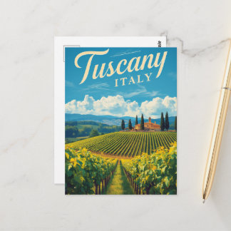 Reizen in Toscane Italië Retro Landschap Briefkaart