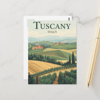 Reizen in Toscane Italië Retro Landschap Briefkaart