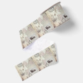 Reizen in vintage stijl grosgrain lint (Achterkant)