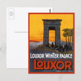 Reizen in vintage stijl, Louxor Winter Palace, Egy Briefkaart