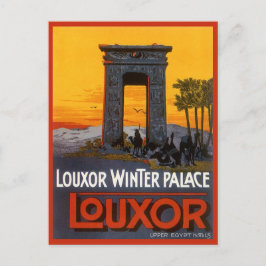 Reizen in vintage stijl, Louxor Winter Palace, Egy Briefkaart