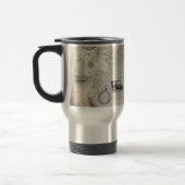 Reizen in vintage stijl reisbeker (Links)