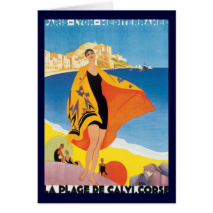 Reizen in vintage stijl, strandvakantie in Calvi, 