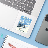 Reizen in Whistler, Brits-Columbia, Skiën in de Vi Sticker (Laptop met iPhone)