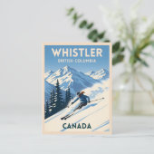 Reizen in Whistler, Brits-Columbia, Skiën in het v Briefkaart (Staand voorkant)