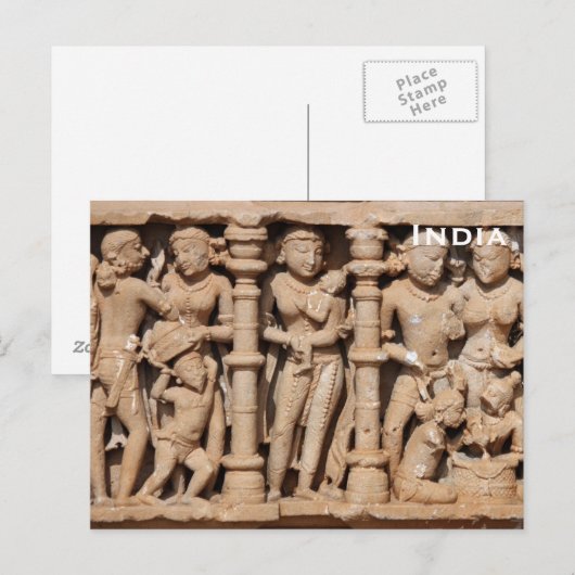  reizen India, toevoeging Briefkaart (Voorkant / Achterkant)